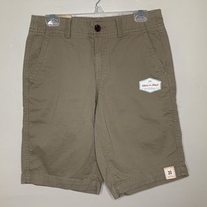 URBAN PIPELINE Shorts Tan THE ULTIMATE SHORT Flat-Front Hits at Knee Cotton 30